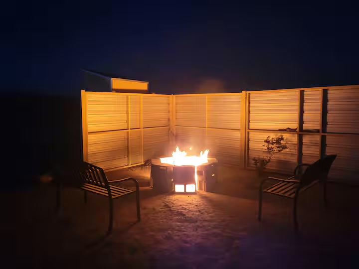 Milky Way over a desert campsite