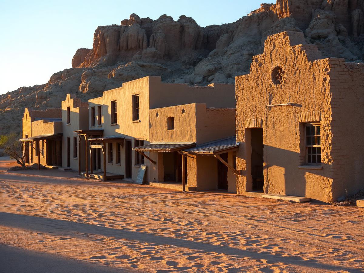 Terlingua ghost town at sunset