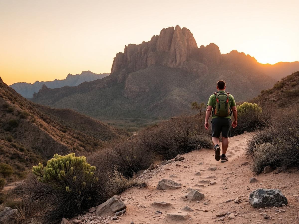 Hiker on a Big Bend trail